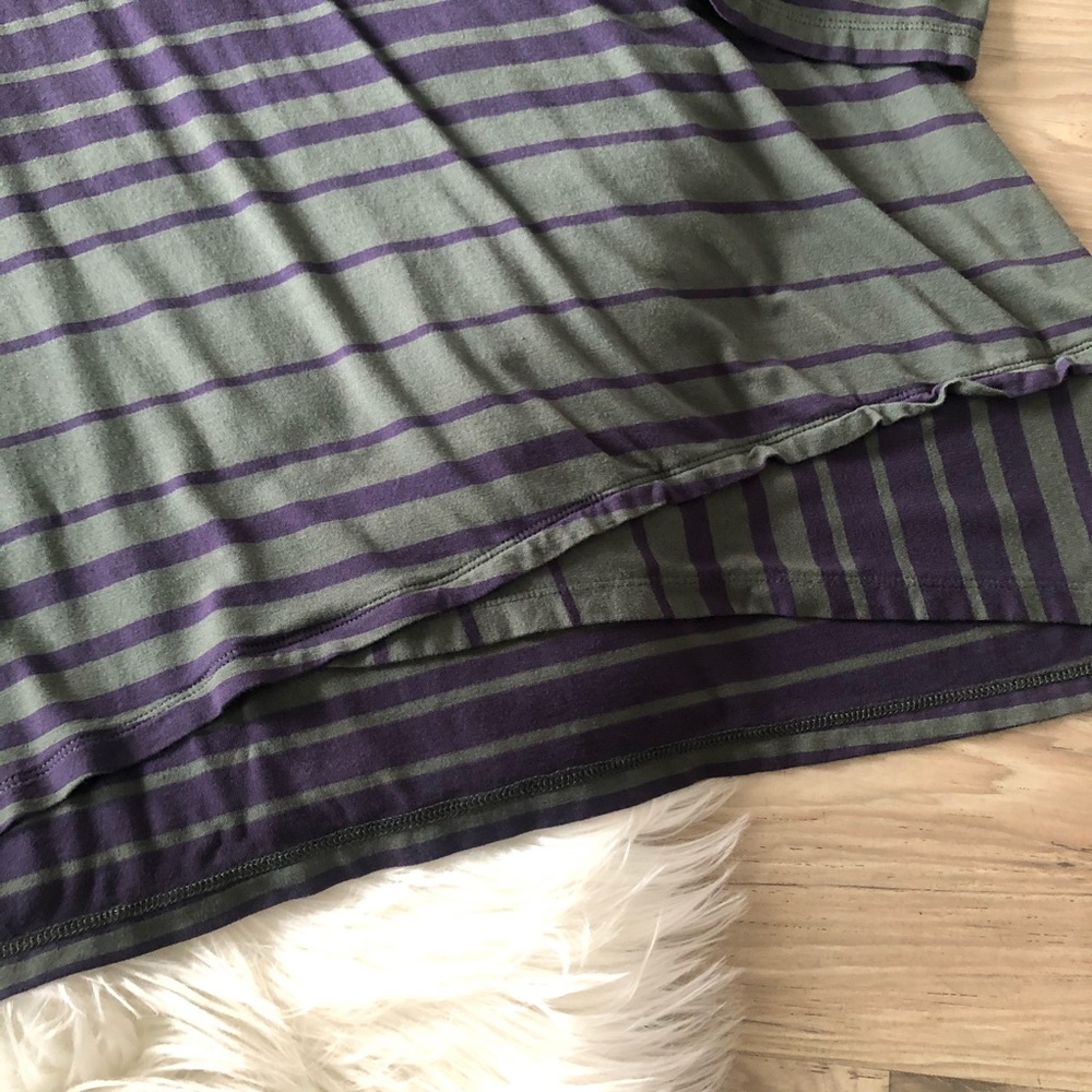 LOGO by Lori Goldstein Striped Long Sleeve Top 3X - Picture 2 of 5